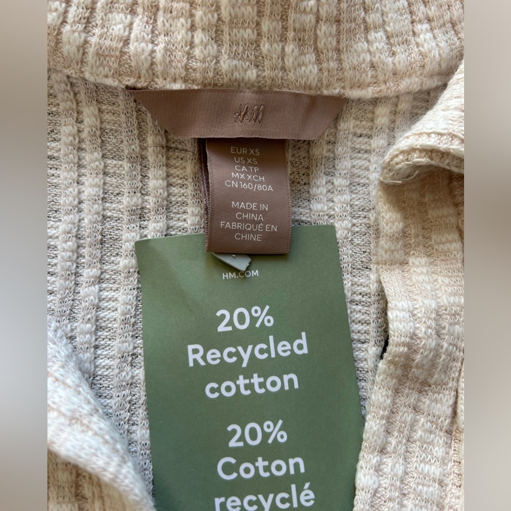 H&M Beige Ribbed Knit Top - Picture 2 of 6